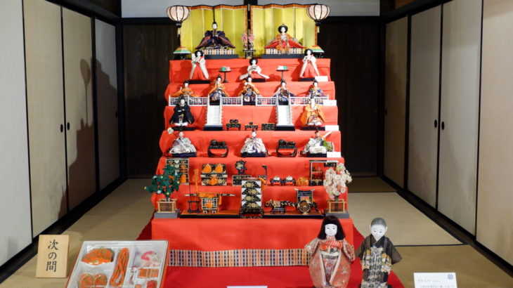 伊丹郷町館で恒例の「ひな飾り」が始まってる（3月8日まで）